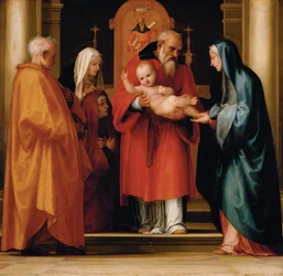 Die Szene Christi im Tempel